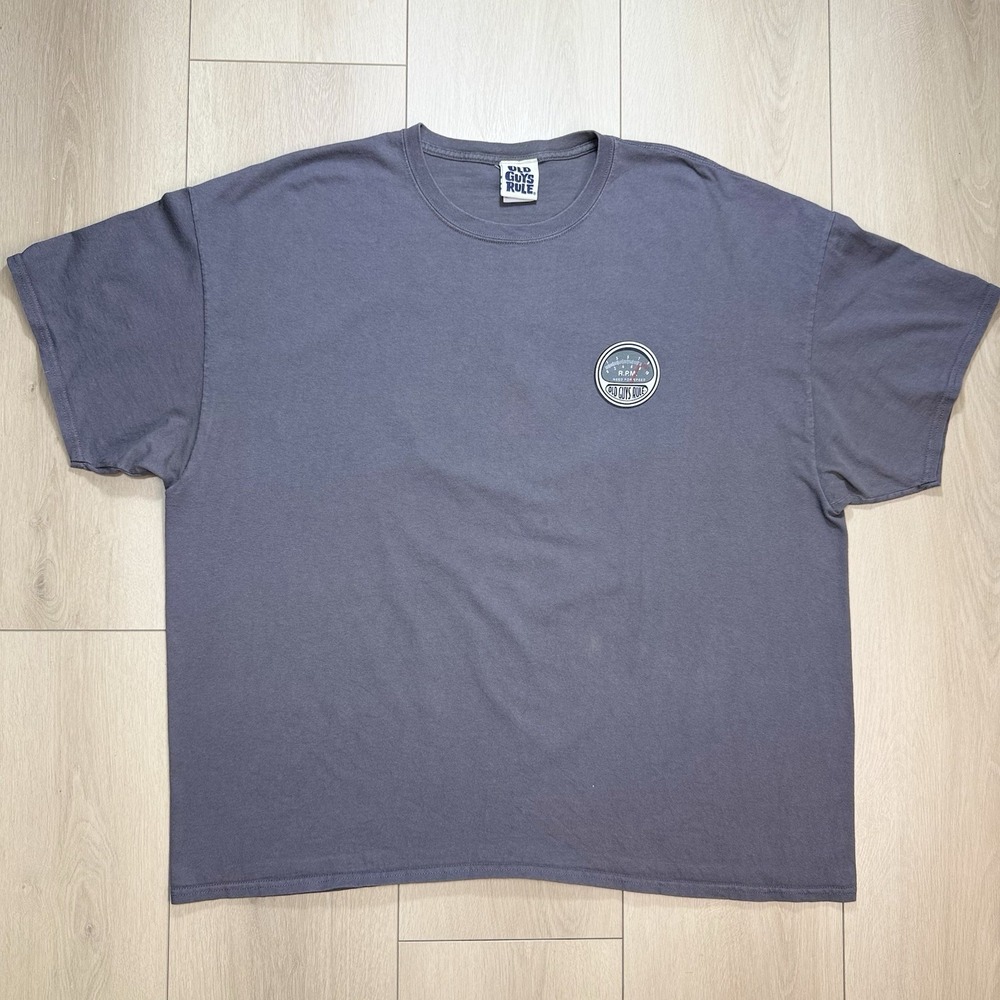 Old Guys Rule RPM T Shirt Mens 3XL Gray Need For Speed Car Graphic Tee Cotton 3X